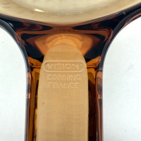 Vision Corning France Amber Glass Skillet Fry Pan 7” Vintage Cookware - Picture 4 of 7